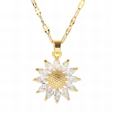 Bloom in Gold: 18K Gold-Plated Flower Necklace