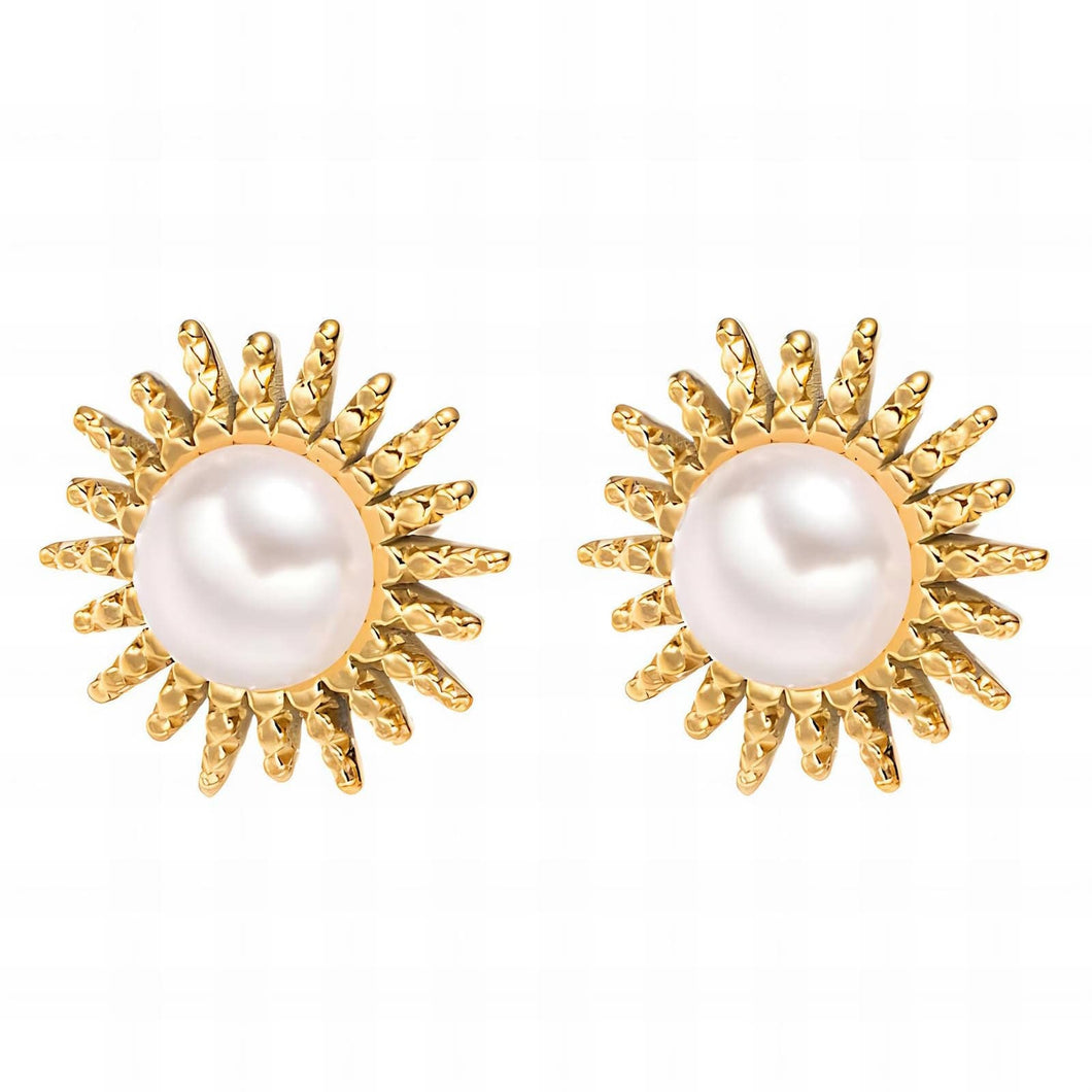 Radiant Sunburst Earrings with Timeless Elegance