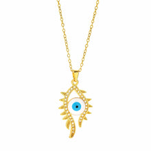 Dazzle & Defend: 18K Gold-Plated Evil Eye Necklace