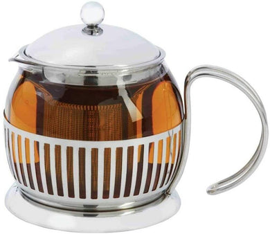 Glass S.S. 1.3 quart Tea Pot Kettle with Stainless Steel Infuser