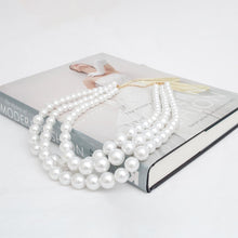 Pearl Necklace White Gold 3 Strand Set for Women