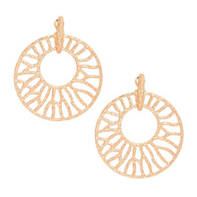 Drop XLarge Gold Branched Wheel Earrings for Women