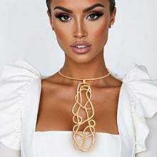 Pendant Gold Architectural Wirework Necklace
