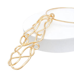 Pendant Gold Architectural Wirework Necklace