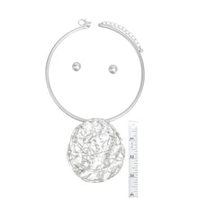 Pendant Silver Industrial Stacked Disc Necklace
