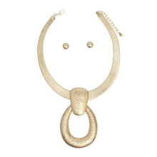 Pendant Gold Door Knocker Omega Chain Necklace