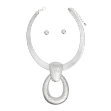 Pendant Silver Door Knocker Omega Chain Necklace