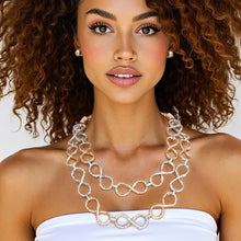 Chain Mixed Infinity Chain Link Rugged Necklace
