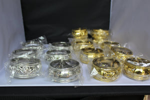 18 Plastic Bracelets in Gold and Silver Great for Parties or Events or Giveaways