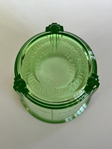 1920s Vintage Green Depression Glass Measuring Cup

