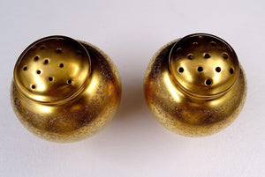 4 Piece STOUFFER Studio Encrusted Gold Condiment Set 6 3/4"
