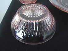 6 Piece Rare Vintage Pink Depression Salad Bowl Set and Serving Plate
