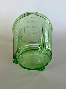 Beautiful Green Depression Glass Measuring Cup - 1920s Vintage
