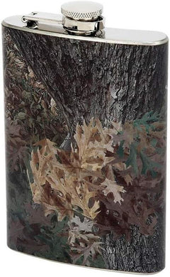 Camo 8 Ounce S S Flask - Hunting Survivalist Camouflage - Alcohol whisky Spirits - Only 3 Left