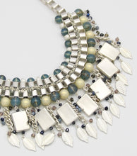 Fringe Tribal Collar Necklace with Matching Earrings