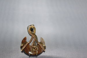 Handmade Pendant with Lace Agate Stone in the shape of a Haft Moon - Pendant Only - Metaphysical Jewelry