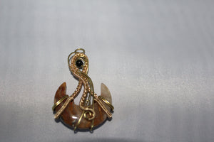 Handmade Pendant with Lace Agate Stone in the shape of a Haft Moon - Pendant Only - Metaphysical Jewelry