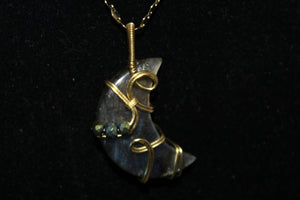 Handmade Pendant with Labradorite Stone - Pendant Only - Metaphysical Jewelry - Spirtual