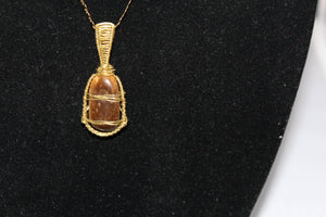 Handmade Pendant with Tigers Eye Stone - Pendant Only - Metaphysical Jewelry