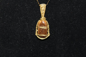 Handmade Pendant with Tigers Eye Stone - Pendant Only - Metaphysical Jewelry