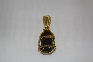 Handmade Pendant with Tigers Eye Stone - Pendant Only - Metaphysical Jewelry