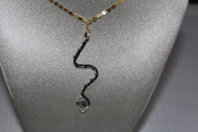 Handmade Snake Pendant with Tourmalinated Quartz Stone - Pendant Only - Metaphysical Jewelry