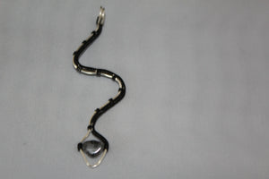 Handmade Snake Pendant with Tourmalinated Quartz Stone - Pendant Only - Metaphysical Jewelry