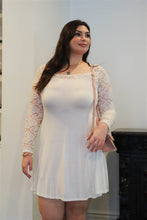 Mini Dress Lace Detail Long Sleeve Plus 