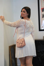 Mini Lace Detail Long Sleeve Plus Dress 