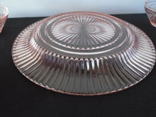 Rare 6 Piece Vintage Pink Depression Salad Bowl Set and Serving Plate

