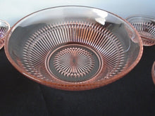 Rare Vintage Pink Depression Salad Bowl Set with 6 Pieces and Serving Plate
