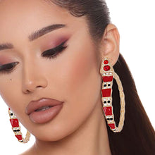 Red 3D Snake Wrap Luxury Hoops