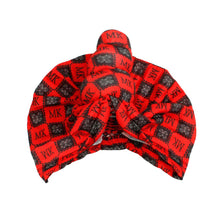 Red MK Tall Twist Turban Knot 