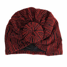 Red Stripe Donut Turban Knot 