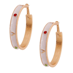 Roman White Numeral Casting Hoops