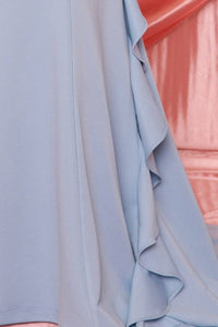 Ruffle Tail Plus Size Maxi Dress Drapped 