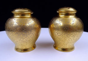 STOUFFER Studio Encrusted Gold 4 Piece Condiment Set 6 3/4"
