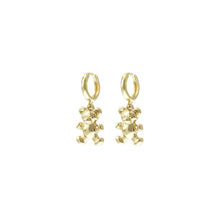 Teddy Bear Huggie Gold Hoops