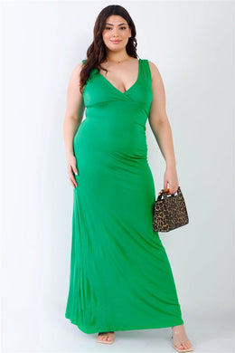 V-neck Sleeveless Maxi Dress Plus 
