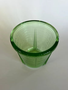 Vintage 1920s Green Depression Glass Measuring Cup
