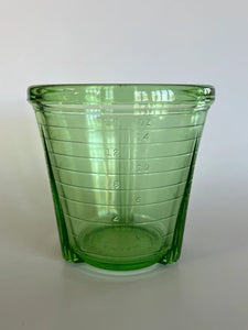 Vintage Green Depression Glass Measuring Cup - 1920s Beautiful

