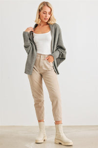 Women Batwing Sleeve Open Front Cardigan