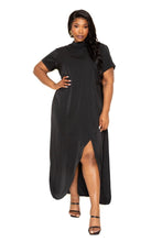 back cape dress Mock neck 