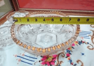 1906 TARENTUM EAPG 4 Piece Frost Crystal Peerless Gold Rim Berry Bowl Set

