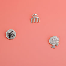 Silver 3 Pcs Black Girl Magic Studs