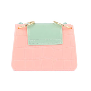 Pink and Mint Mini Jelly Crossbody Bag