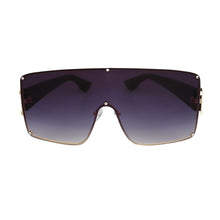 Black Gradient Square Visor Sunglasses