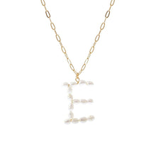 E Freshwater Pearl Initial Necklace