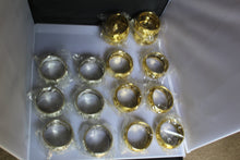 upper view of 18 Plastic Bracelets in Gold and Silver