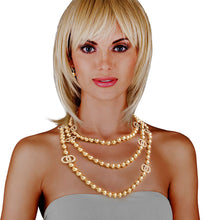 3 Strand Gold Metal Pearl Station Set